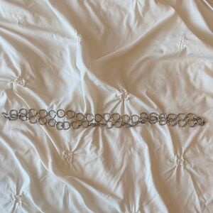 Brandy Melville Silver Circle Chain Belt